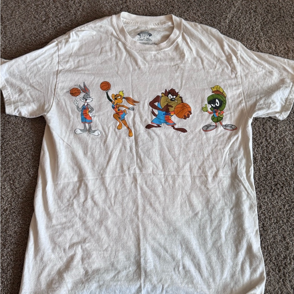 Looney Tunes White Cartoon Character Tee